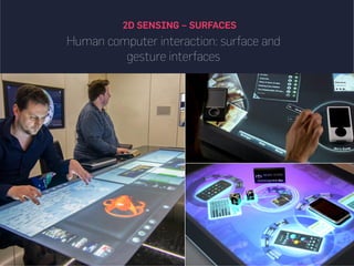Human computer interaction: surface and
gesture interfaces
2D SENSING – SURFACES
 