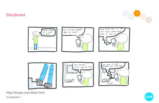 UX Lecture 1
Storyboard
http://tonyip.com/doko.html
 