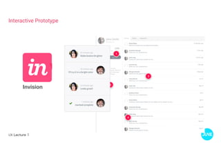 UX Lecture 1
Interactive Prototype
Invision
 