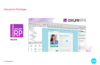 UX Lecture 1
Interactive Prototype
Axure
 