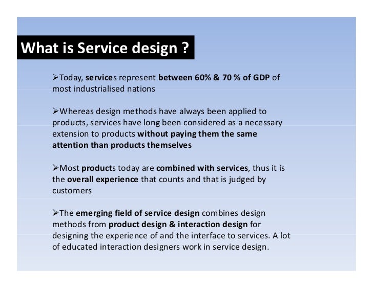 UX design, service design and design thinking