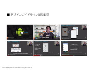 ■ デザインガイドライン解説動画
http://www.youtube.com/watch?v=x_gxZd9kLv4
 