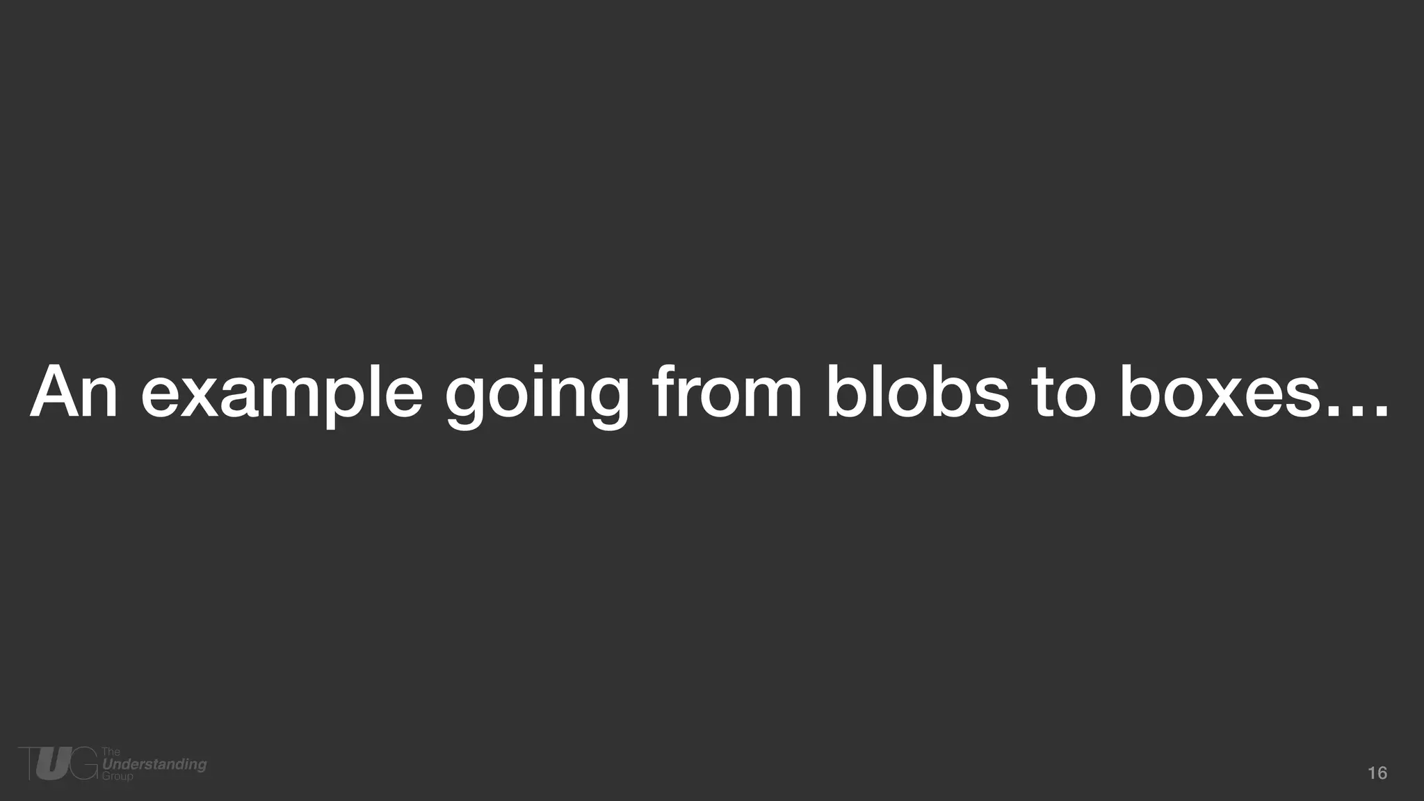 16
An example going from blobs to boxes…
 