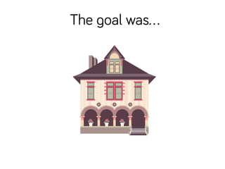 The goal was…
 