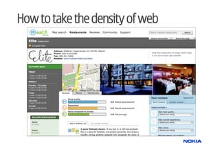 How to take the density of web
 