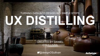 UX DISTILLING
TURNING DATA INTO DESIGN IN 5 SIMPLE STEPS
CREATED BY DANIEL
O’SULLIVAN
@designOSullivan
 