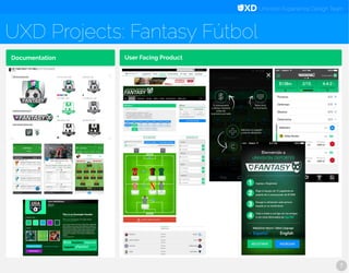 Univision Experience Design Team
UXD Projects: Fantasy Fútbol
7
Documentation User Facing Product
 