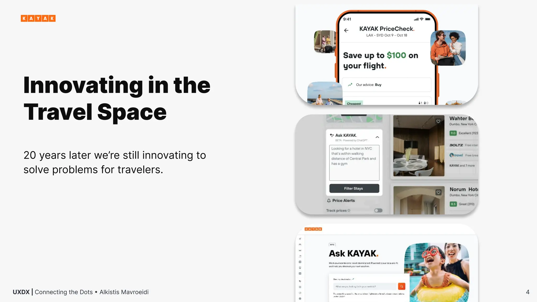 4
UXDX | Connecting the Dots • Alkistis Mavroeidi
20 years later we’re still innovating to
solve problems for travelers.
Innovating in the
Travel Space
 