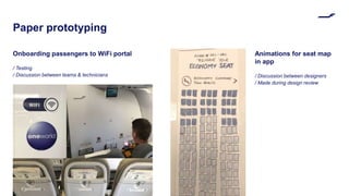 Onboarding passengers to WiFi portal
/ Testing
/ Discussion between teams & technicians
Animations for seat map
in app
/ D...