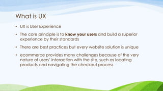 UX best practices for ecommerce websites | PPTX