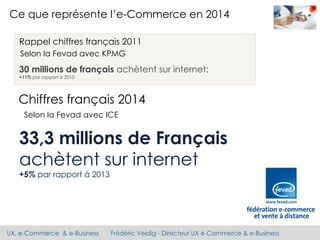 UX, e-Commerce & e-Business Frédéric Veidig - Directeur UX e-Commerce & e-Business
Ce que représente l’e-Commerce en 2014
...