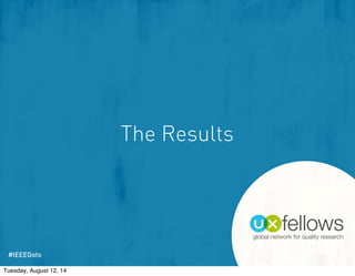 #IEEEGoto
The Results
#IEEEGoto#IEEEGoto
Tuesday, August 12, 14
 