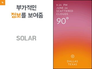 SOLAR
부가적인
정보를 보여줌
4
 