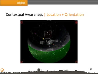 Contextual Awareness | Location + Orientation




                                                29
 