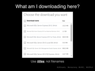 #UXEmpathy @anitaycheng @UXSC_ @UXPALA
What am I downloading here?
 
