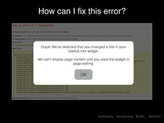 #UXEmpathy @anitaycheng @UXSC_ @UXPALA
How can I ﬁx this error?
 