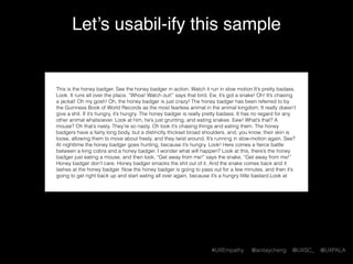 #UXEmpathy @anitaycheng @UXSC_ @UXPALA
Graphic design
 