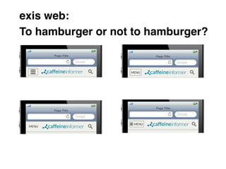 exis web: 
To hamburger or not to hamburger?
 