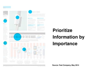 Prioritize
Information by
Importance
Source: Fast Company, May 2014
 