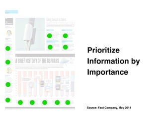 Prioritize
Information by
Importance
Source: Fast Company, May 2014
 