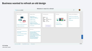 Business wanted to refresh an old design
Website in need of a refresh
UX Fracking
UXPA 2023, Austin
 