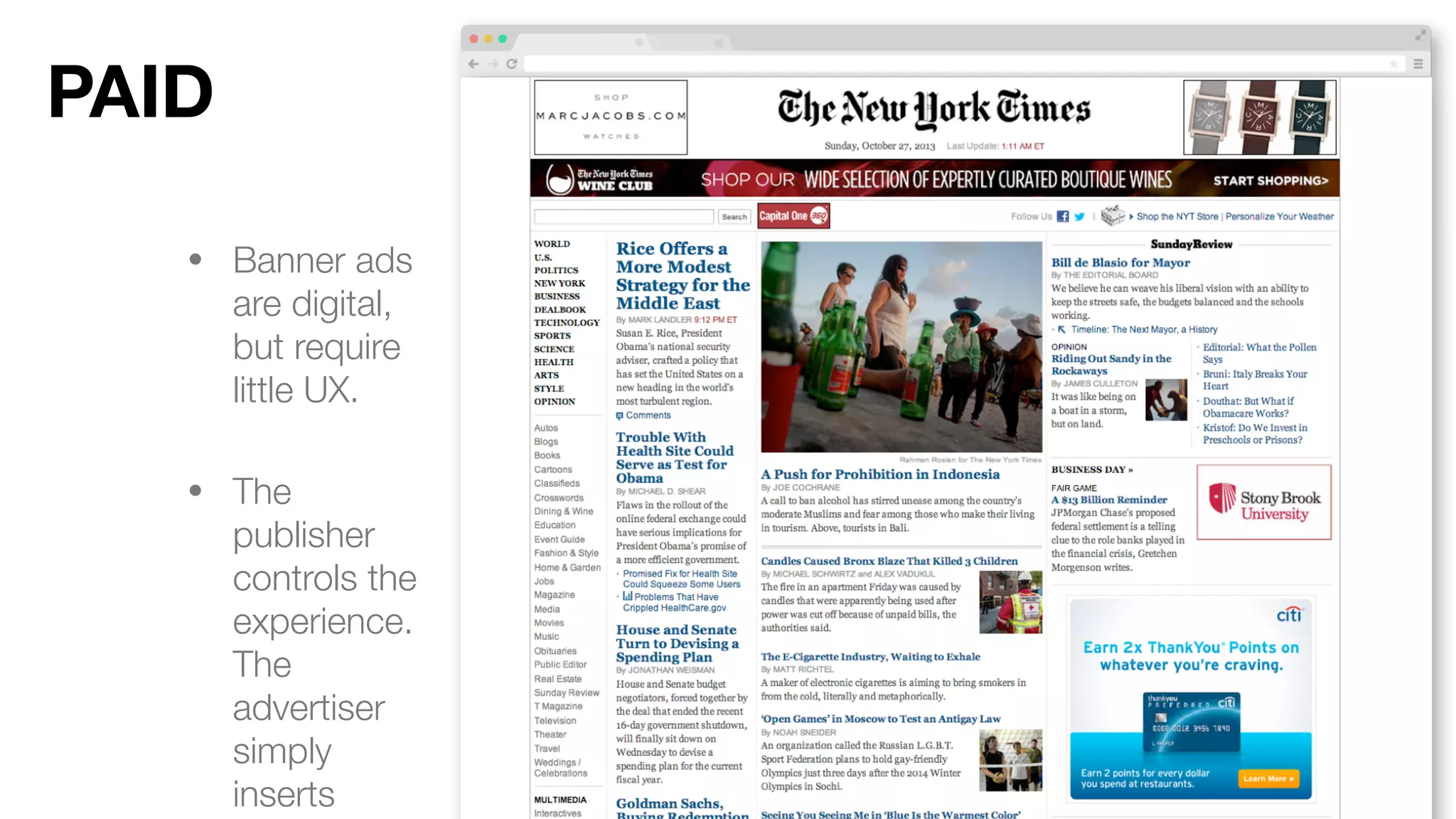 The media equation is shifting
• Advertising (paid
media) is becoming
less efﬁcient
• Brands are investing
more heavily in owned
platforms (sites &
apps) and earned
media (social shares)
 