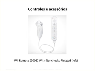 Controles	
  e	
  acessórios
	
  

Wii	
  Remote	
  (2006)	
  With	
  Nunchucks	
  Plugged	
  (ley)	
  
Novembro/2013	
  

IxDA	
  CuriKba	
  /	
  Aldeia	
  Coworking	
  /	
  Jane	
  Vita	
  

 