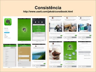 Consistência
http://www.useit.com/jakob/constbook.html

 