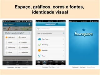 Espaço, gráficos, cores e fontes,
identidade visual

 