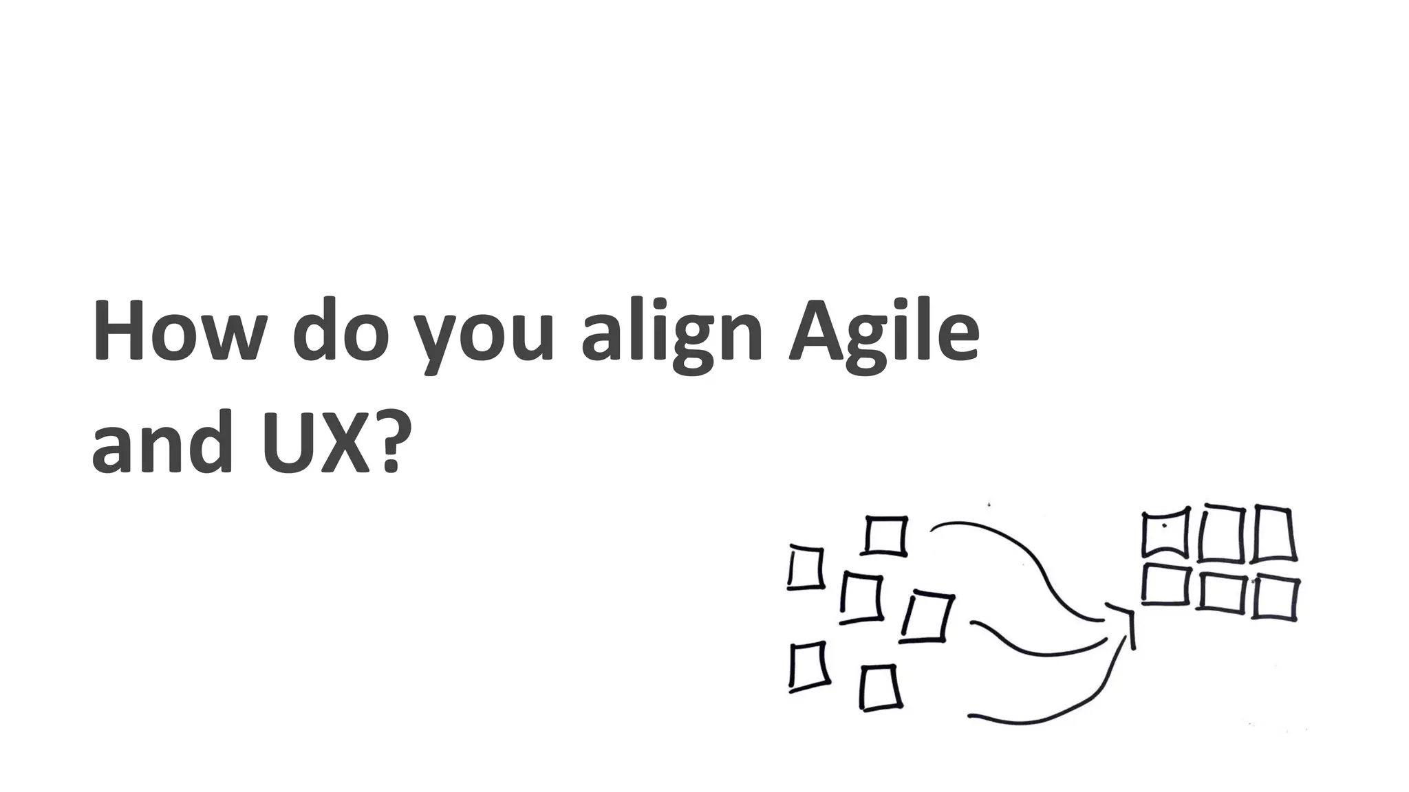 How do you align Agile
and UX?
 