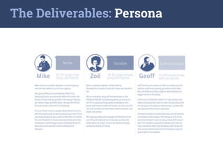 The Deliverables: Persona
 