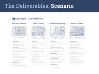 The Deliverables: Scenario
 
