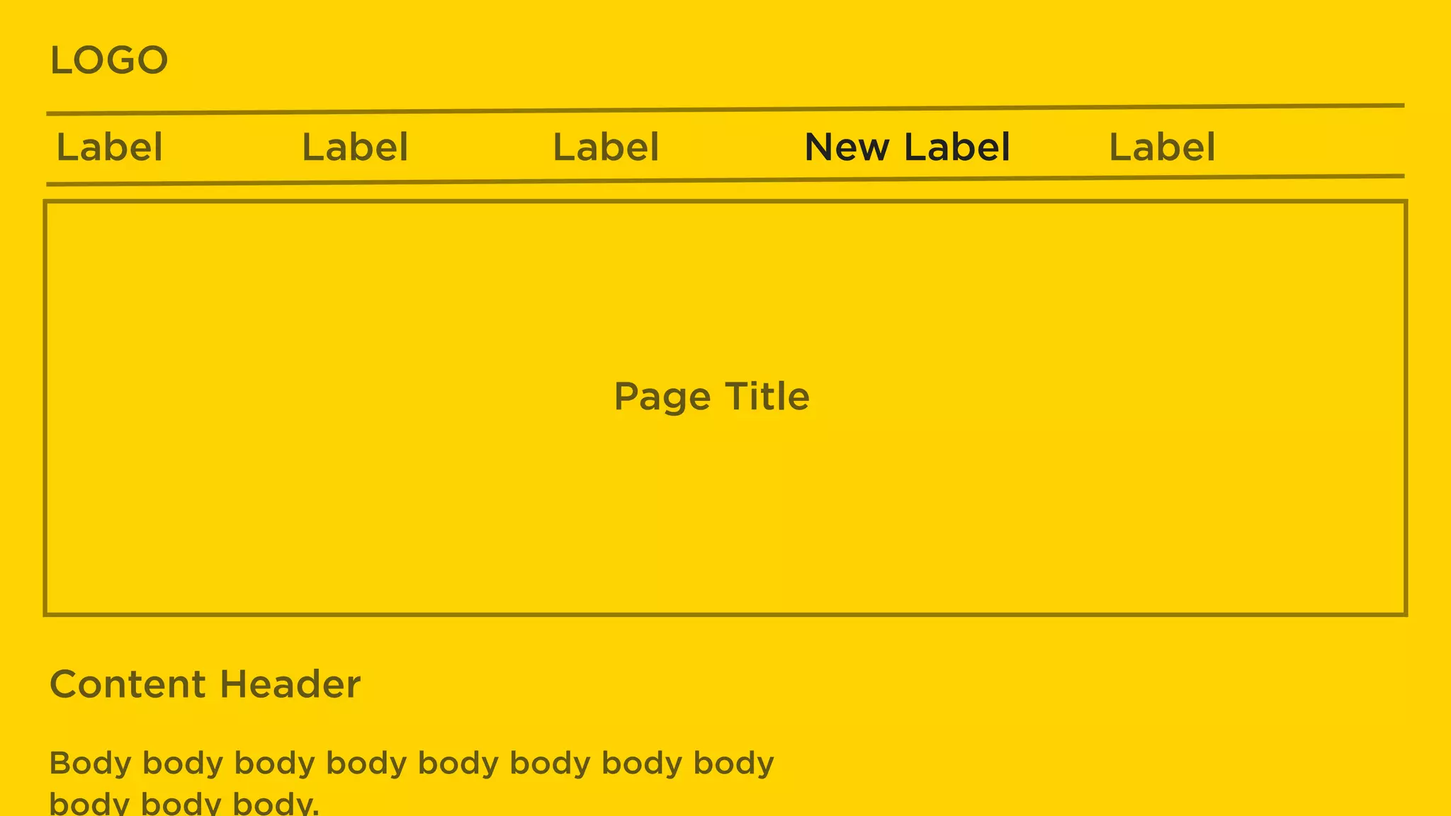 PRIORITY
STUDIOS
Label Label Label New Label Label
LOGO
Page Title
Content Header
Body body body body body body body body
body body body.
 