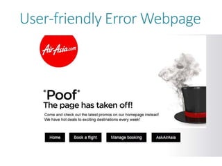 User-friendly Error Webpage
 