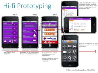 © 2014. Interface Design Dept., FCM, MMU
Hi-fi Prototyping
 