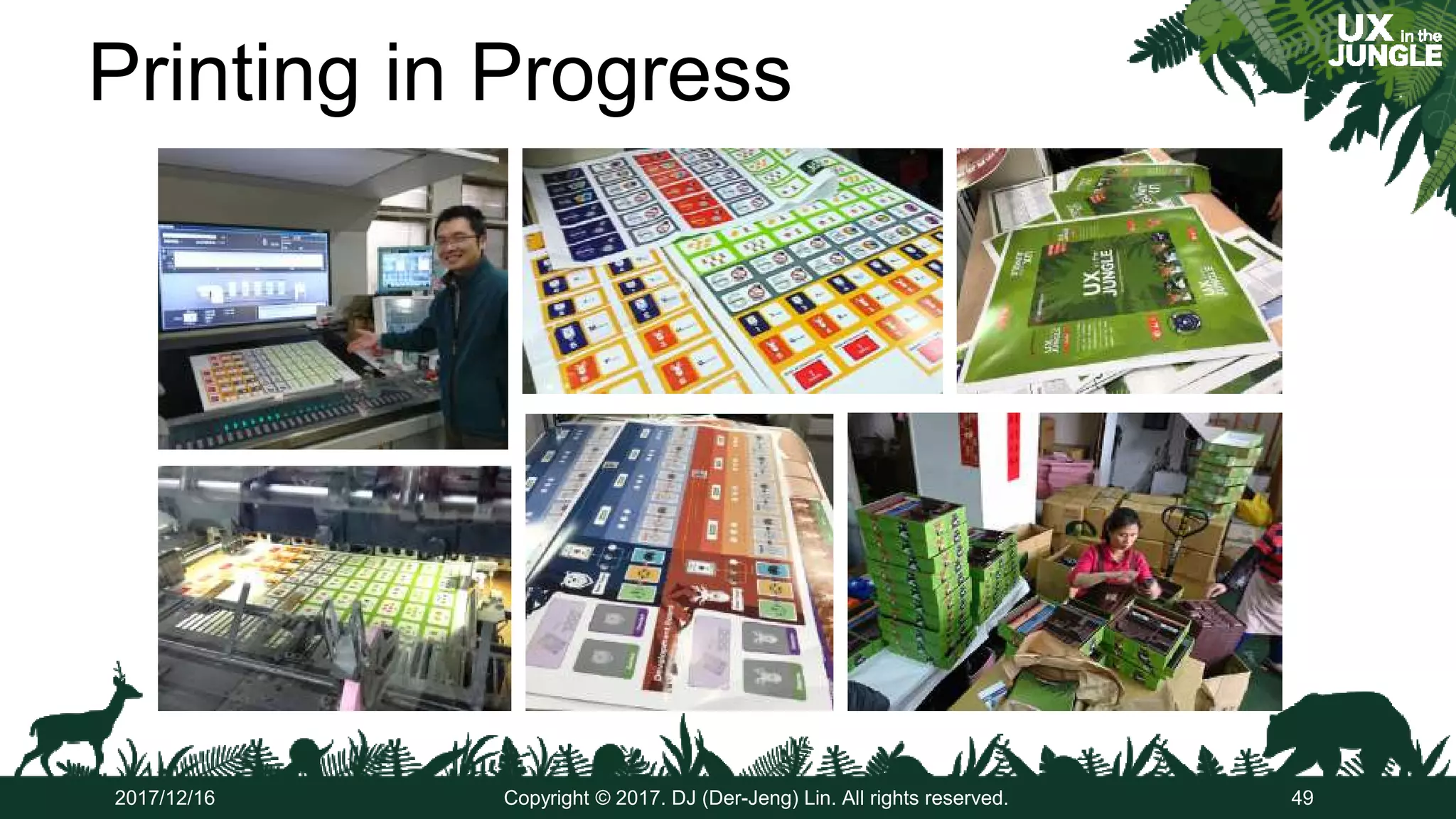 Printing in Progress
2017/12/16 Copyright © 2017. DJ (Der-Jeng) Lin. All rights reserved. 49
 