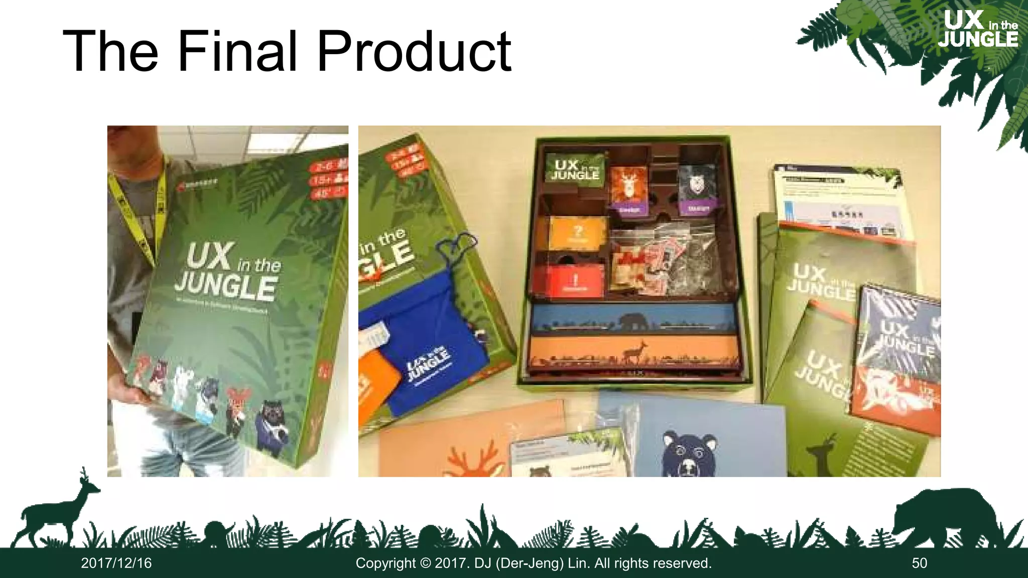 The Final Product
2017/12/16 Copyright © 2017. DJ (Der-Jeng) Lin. All rights reserved. 50
 