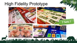 High Fidelity Prototype
33Copyright © 2017. DJ (Der-Jeng) Lin. All rights reserved.2017/12/16
 