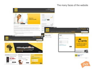 The many faces of the website
 