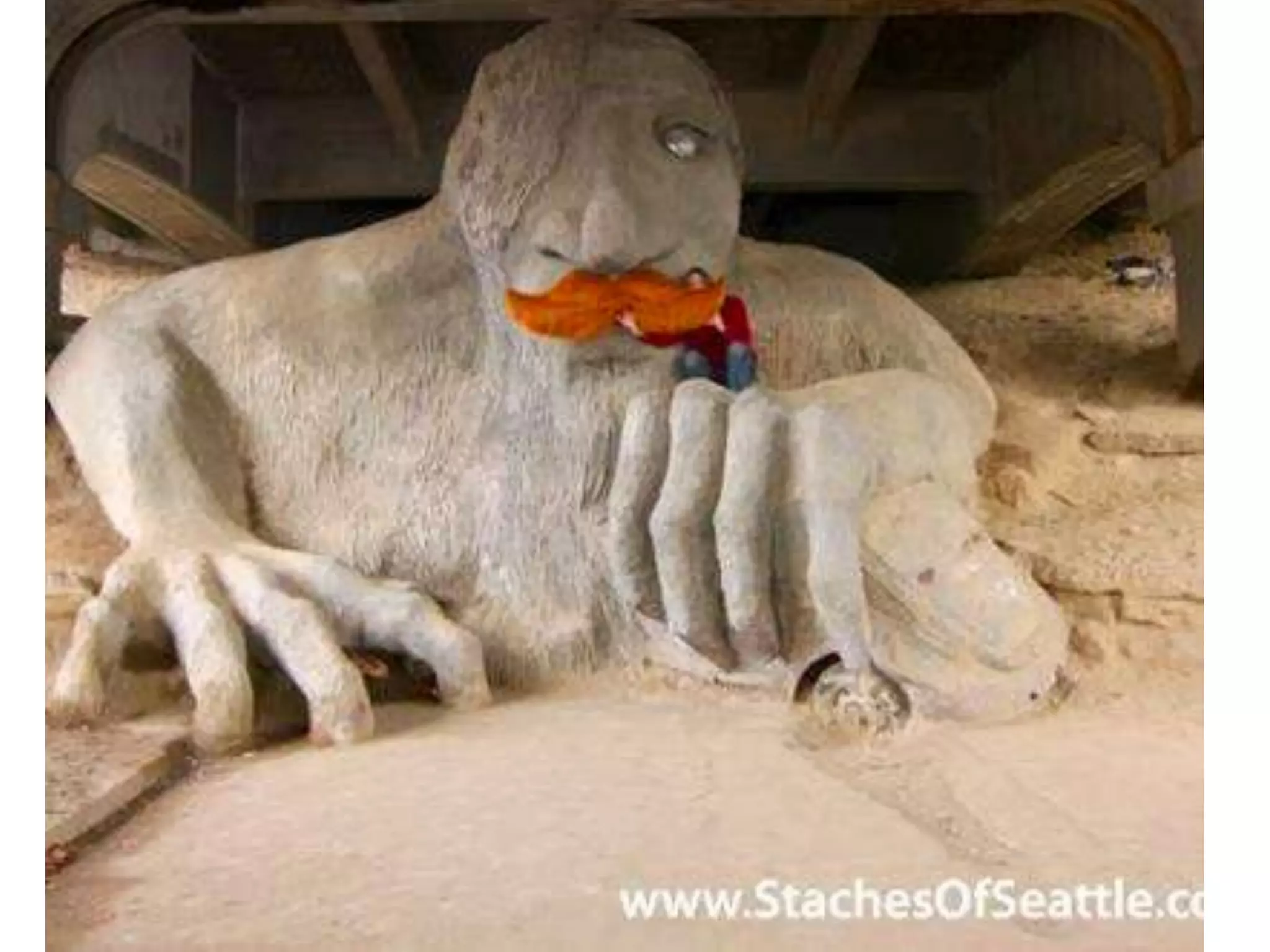 We are a bit quirky in Seattle, art crops up
under bridges and we like to play.
www.stachesofseattle.com
 