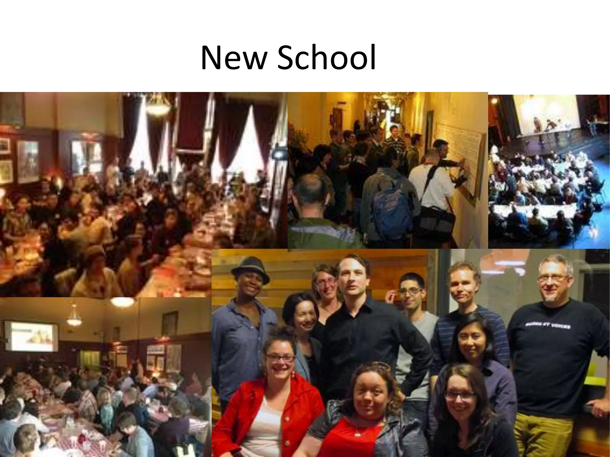 My work is influenced by my education, the
city in which I live and what I do now with
community.
                                              New School
 