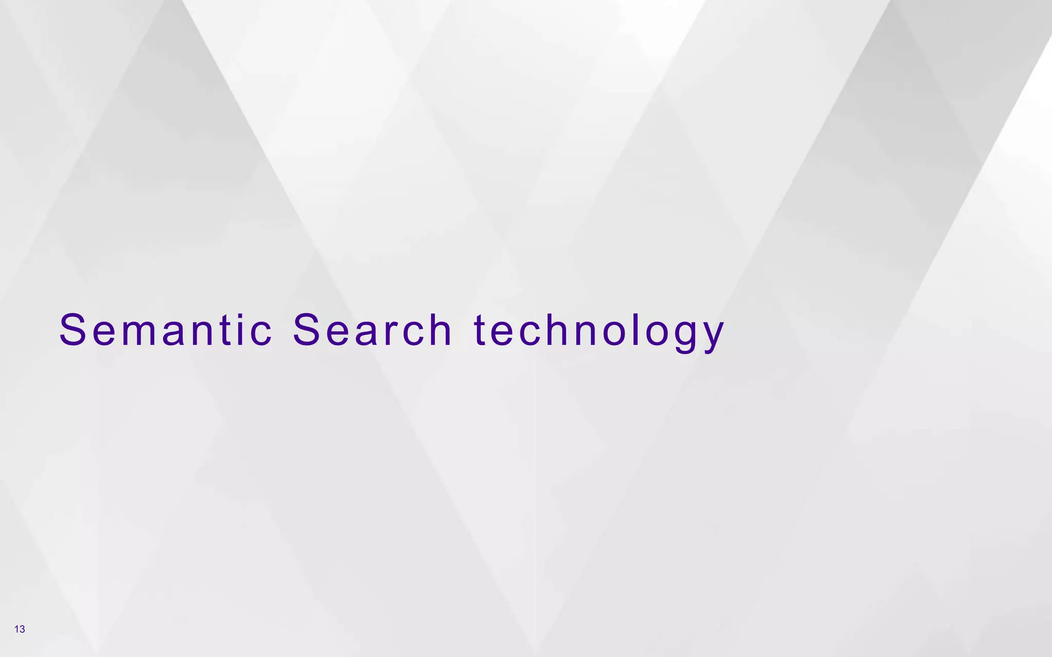 Semantic Search technology
13
 