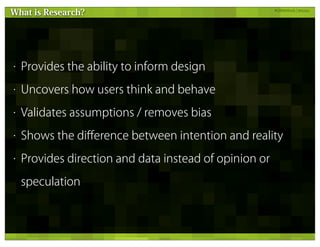 Guerrilla Research Methods - UX Lisbon 2011