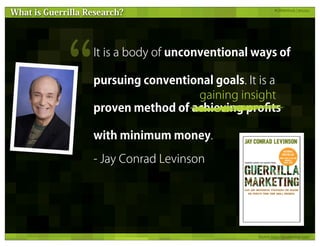 Guerrilla Research Methods - UX Lisbon 2011