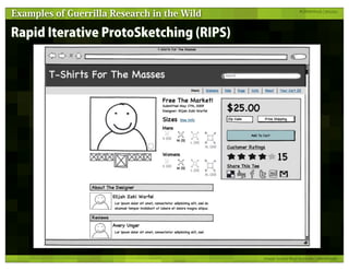Guerrilla Research Methods - UX Lisbon 2011