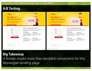 Guerrilla Research Methods - UX Lisbon 2011