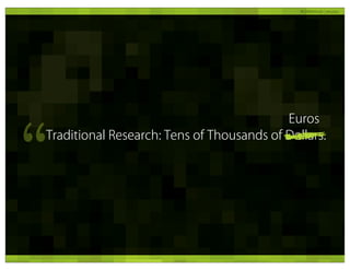 Guerrilla Research Methods - UX Lisbon 2011