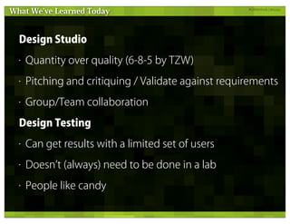 Guerrilla Research Methods - UX Lisbon 2011