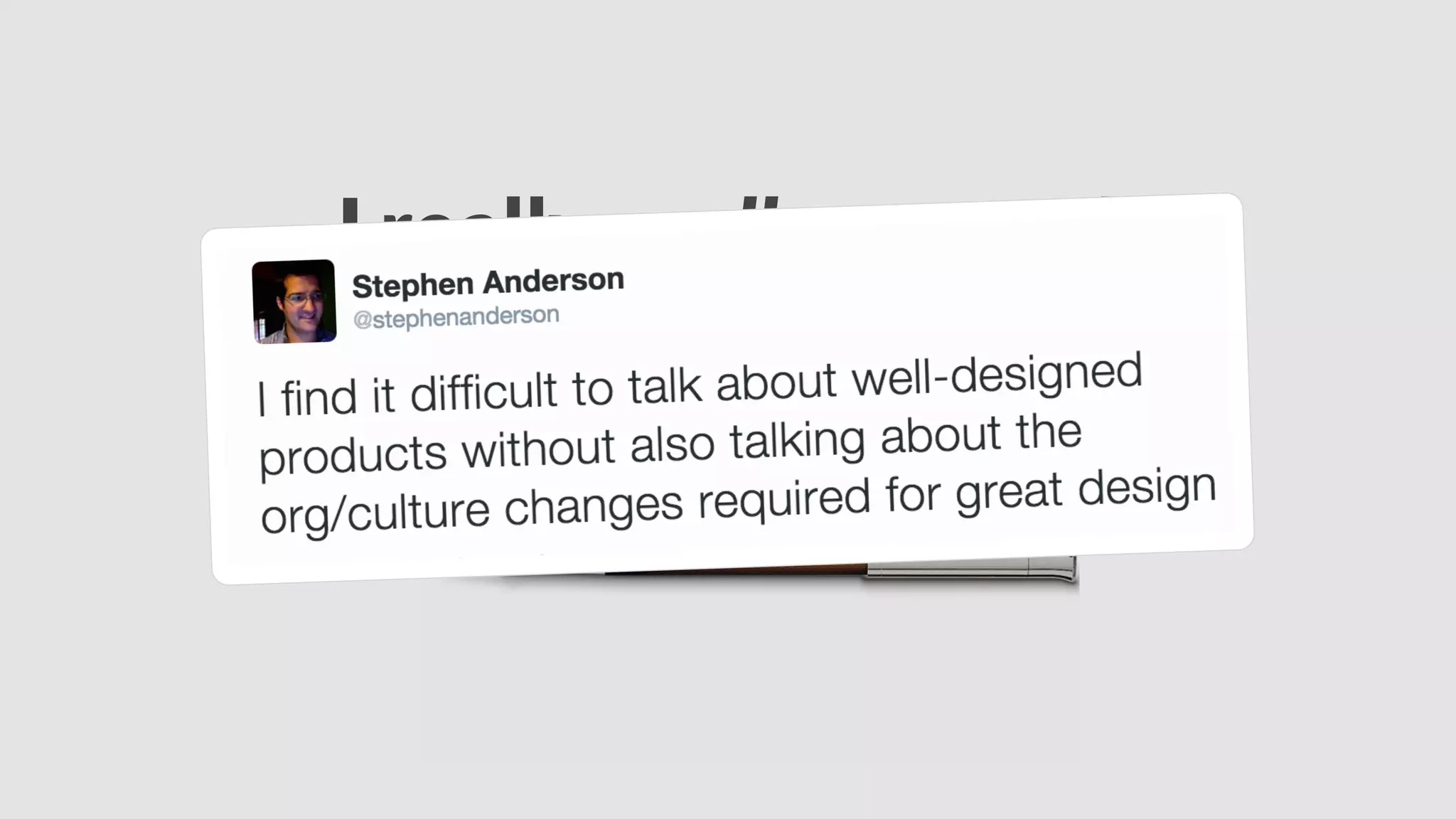 I really, really wanted
give a talk all about
craftsmanship
 