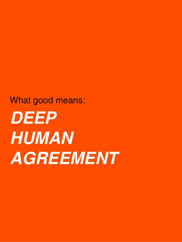 What Good Means